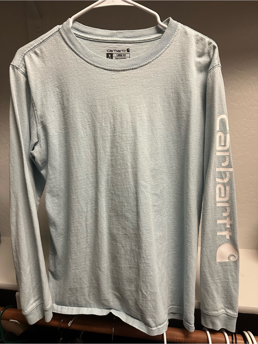 Carhartt Long-Sleeve Crew Neck Shirt - Light Blue